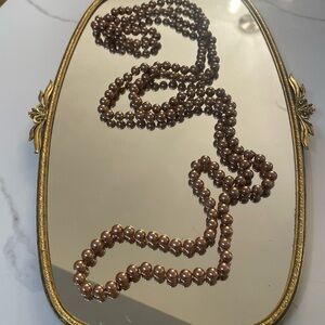 Vintage Hand Tied Bronze Colored Faux Pearls